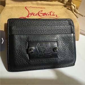 Christian Louboutin Black Leather Card Holder